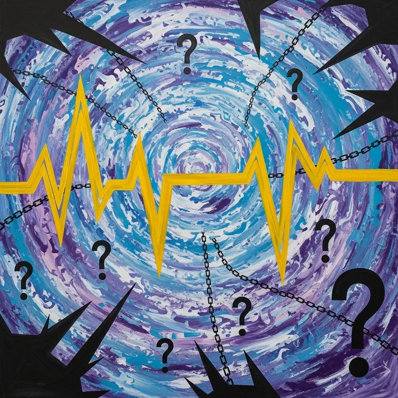 Vivid Representation of Anxiety Emotion | Abstract Cold Colors Art Vivid Representation of Anxiety Emotion | Abstract Cold Colors Art