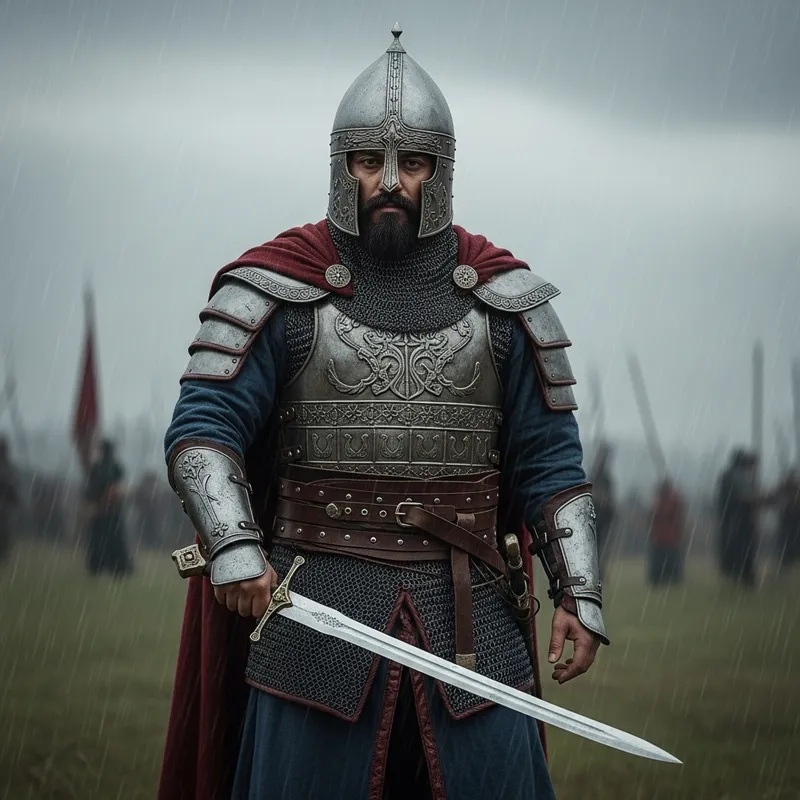 Daring Caliphate Soldier Wielding Sharp Sword