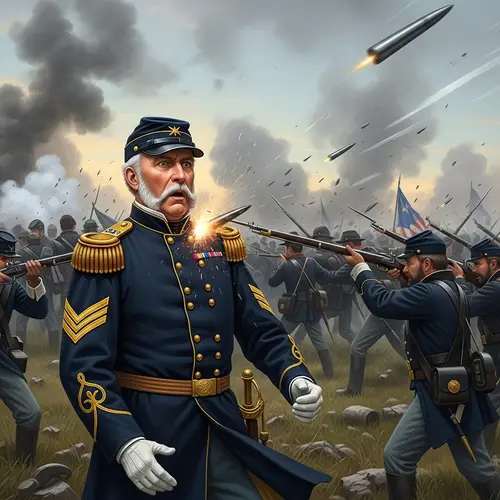 Battle of Chancellorsville General Hit by Shrapnel