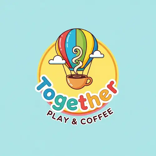 Colorful Children's Play Area & Coffee Shop Logo - Together