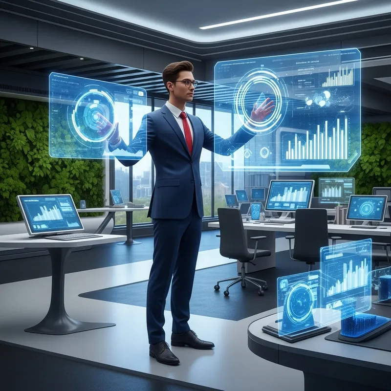 Futuristic Manager - Embracing Advanced Technology