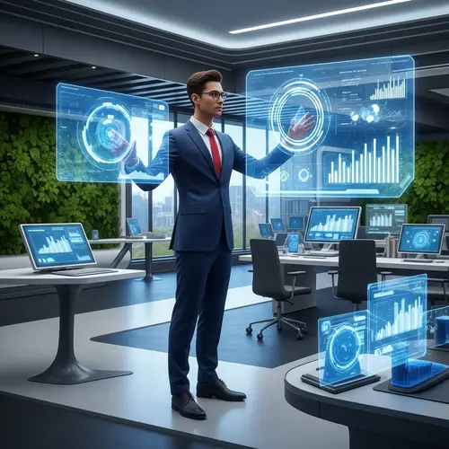 Futuristic Manager Role - Advanced Technology Design Elements