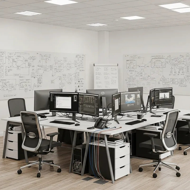 Streamlining IT Space: Minimalist Office Design