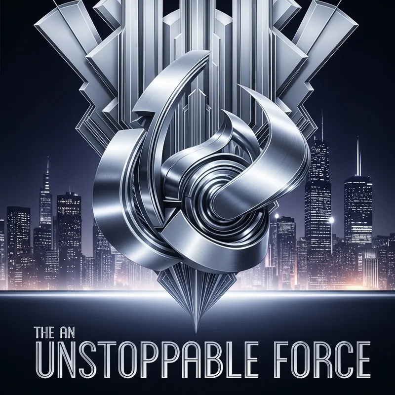 The Unstoppable Force - Futuristic Art Deco Design