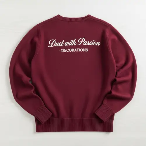 Burgundy Pullover | Duet with Passion - Decorations