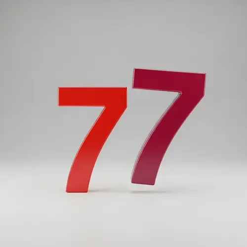 Vivid Number Sevens | Rich Colors, Dynamic Perspective
