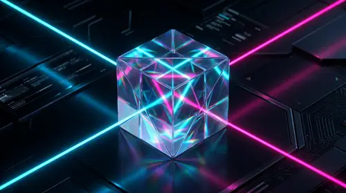 Futuristic AI Visual Synthesis in High-Tech Design