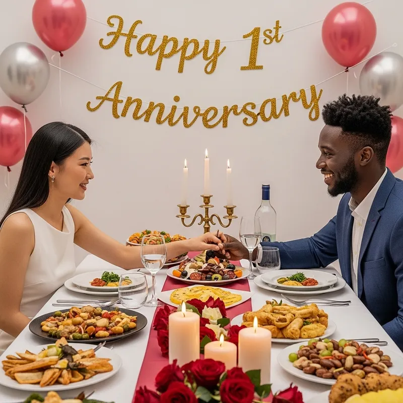 First Wedding Anniversary - Romantic Dinner Celebration