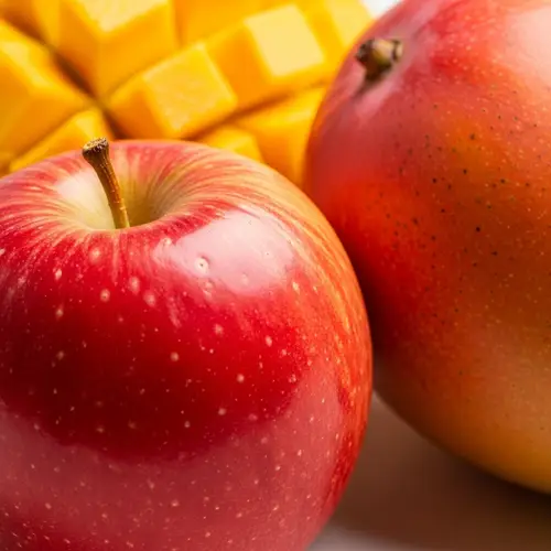 Radiant Red Apple and Lush Mango - Fresh Fruits