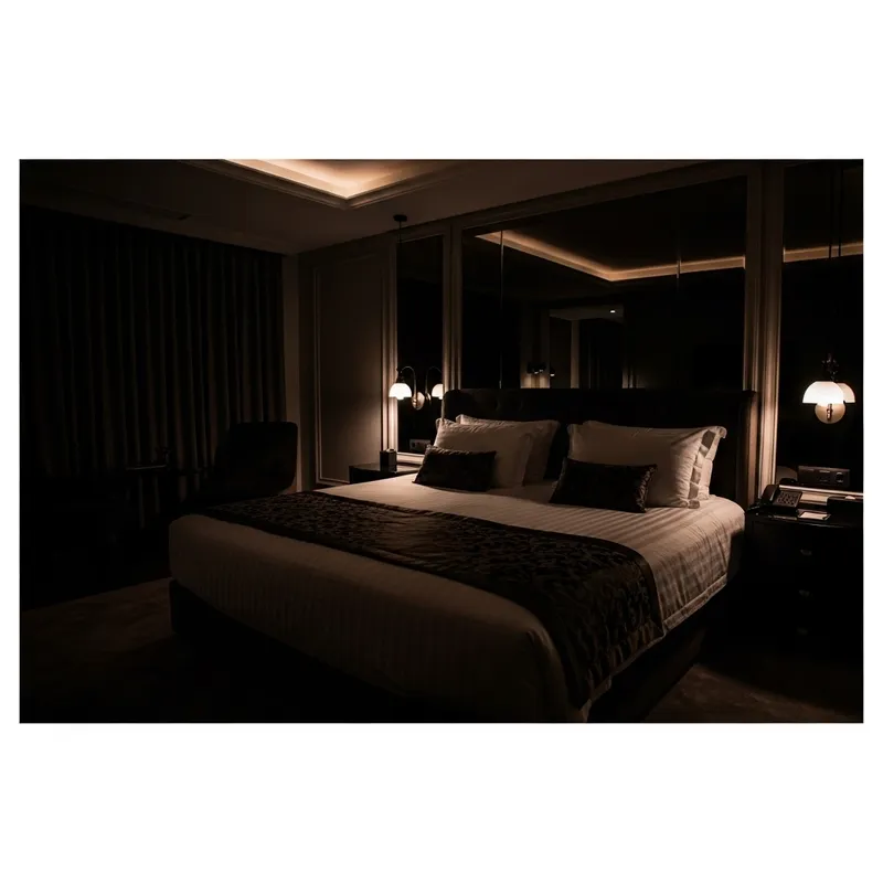 Luxurious VIP Hotel Suite with Elegant Mood Lighting