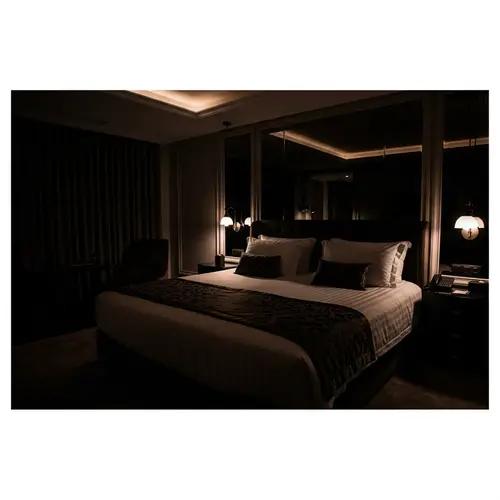 Luxurious VIP Hotel Suite with Elegant Mood Lighting