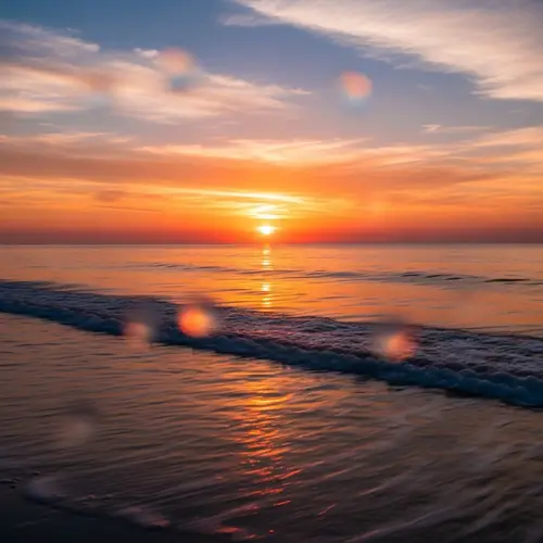 Tranquil Beach Sunset | Serene Nature Scene