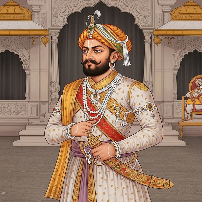 Regal Shivaji Maharaj Portrait | Maratha Indian Ruler Regal Shivaji Maharaj Portrait | Maratha Indian Ruler