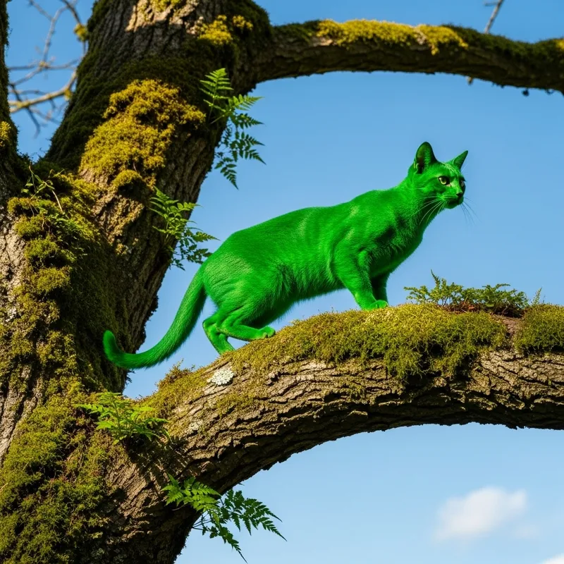 Green Cat: A Unique Feline Beauty in Nature