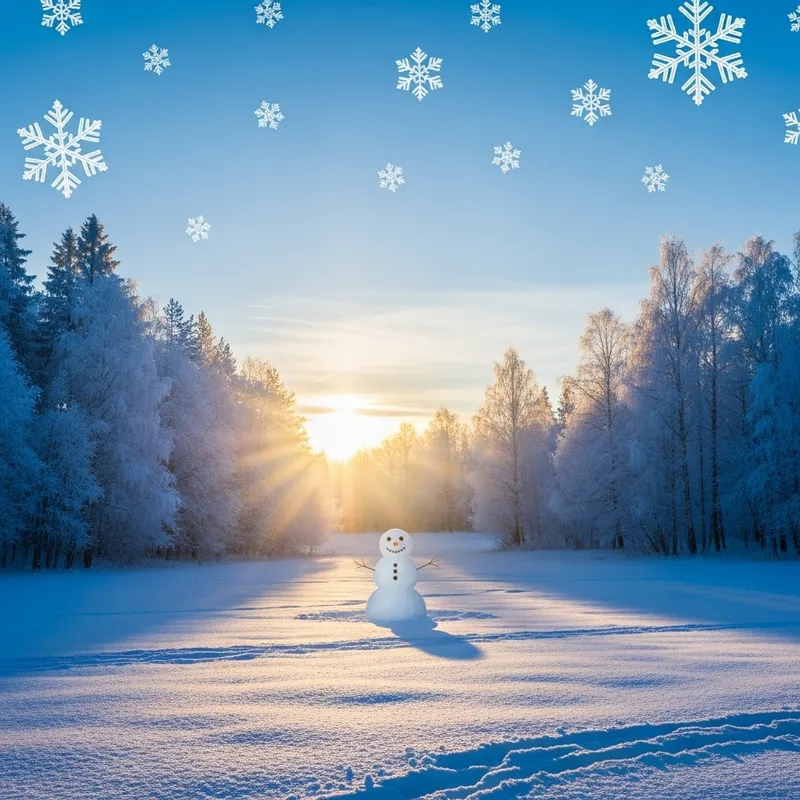Winter Wonderland: Sunlit Snowy Meadow & Frosty Forest Magic