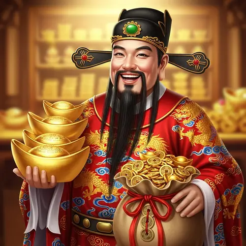 East Asian Mythology Wealth and Prosperity Figure