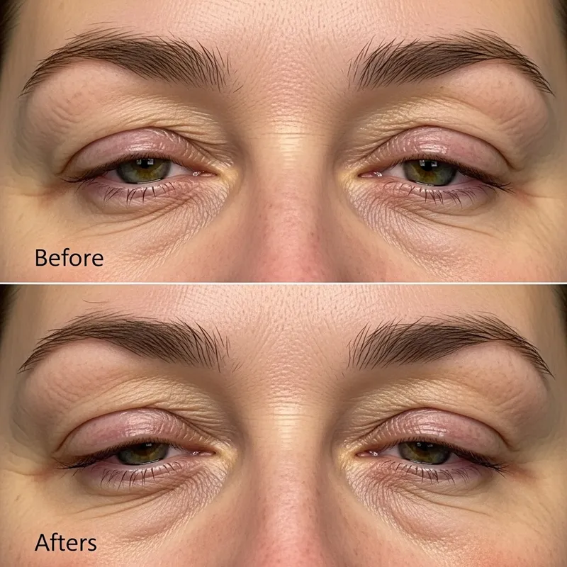 Plasma Pen Eyelid Treatment Illustration: Before and After Images Plasma Pen Eyelid Treatment Illustration: Before and After Images