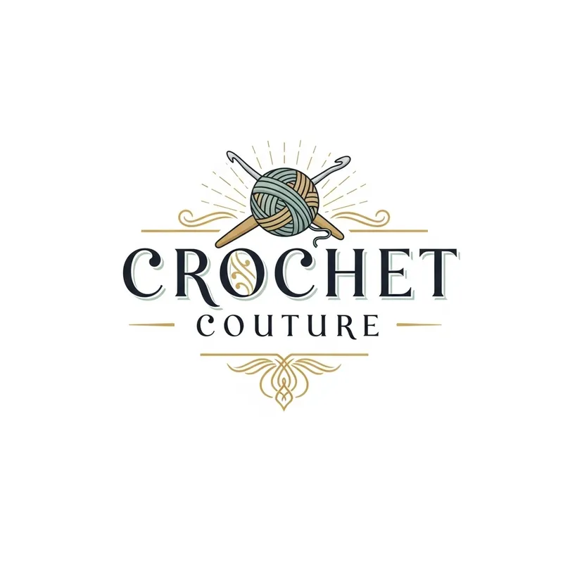 Classy Crochet Couture Logo Design | Elegant, Vintage, Modern