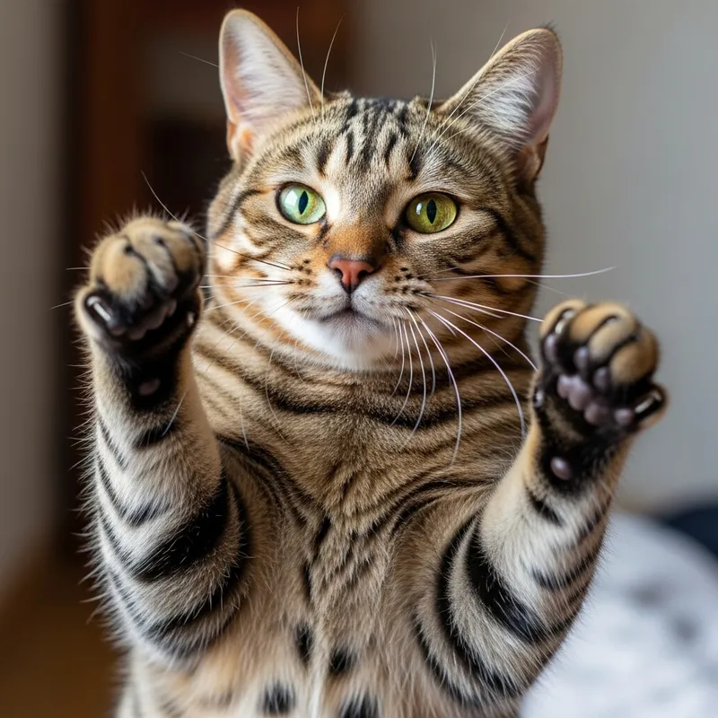 Vividly-Patterned Cat with Bright Almond-Shaped Eyes
