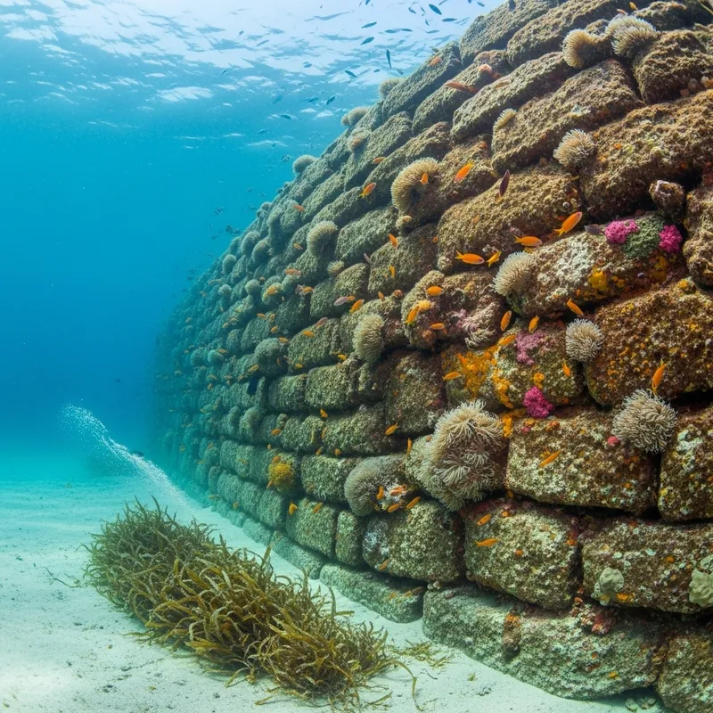 Stone Wall Underwater - Stunning Sea Background