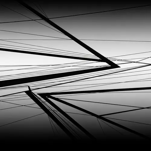 Abstract Art with Varying Lines and Contrasting Gradients