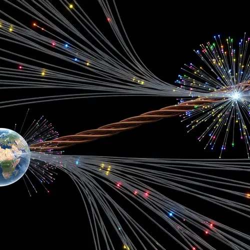Stunning Fibre Optics Illustration: Data in Color