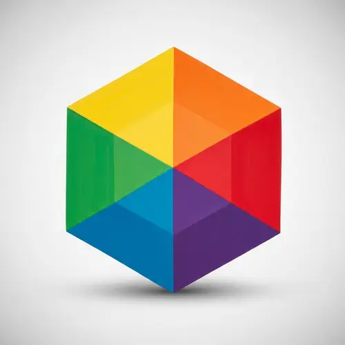 Colorful Hexagon Geometric Figure | Rainbow-like Symmetry