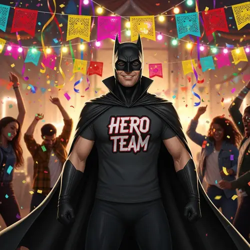 Hero Team | Festive Batman in T-Shirt | DC Comics