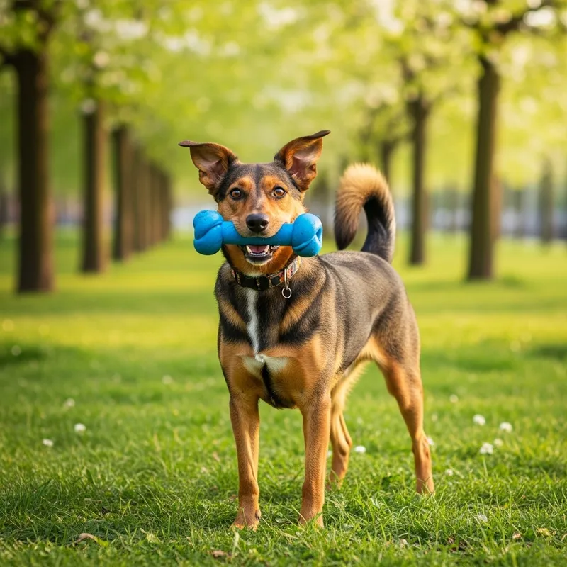 Adorable Dog Enjoying the Park | Fun Chew Toy