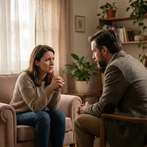 Intimate Therapy Session: Overcoming Anxiety Together