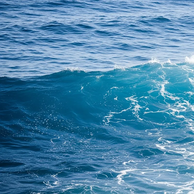 Abstract Ocean Waves Art - Ebb & Flow in Blue