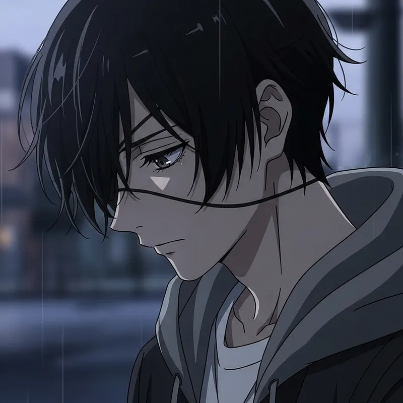 Kaneki Depressed Right Corner Character with Eye Patch