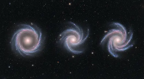 Spring-Themed Cosmic Scene: Majestic Floral Galaxy Patterns