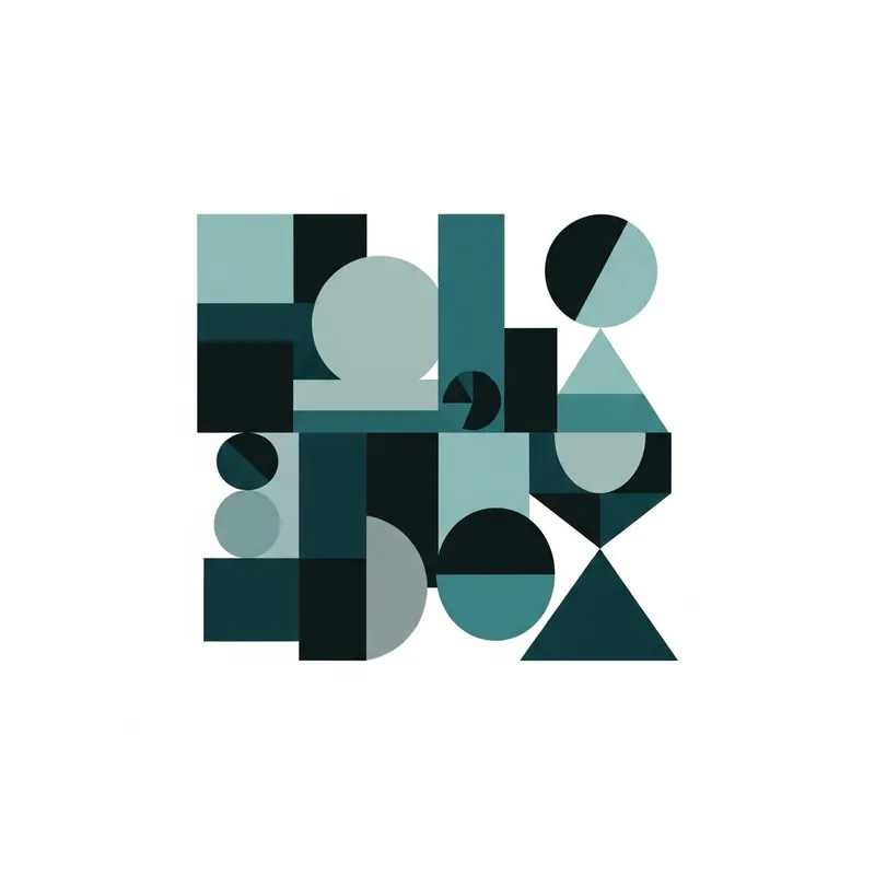 Minimalist Teal Black Gray Geometric Shapes Drawing Minimalist Teal Black Gray Geometric Shapes Drawing