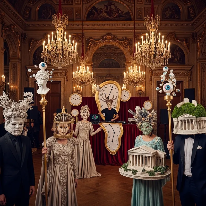 Le Bal Surrealiste: Secret Party with Baroque Atmosphere in Rome