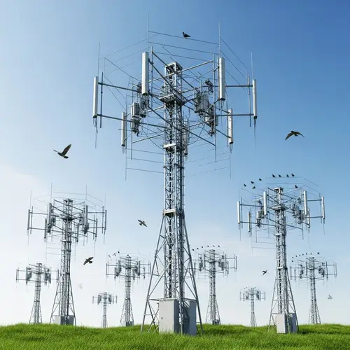 Telecommunications Antennas Landscape - Signal Transmission Scene