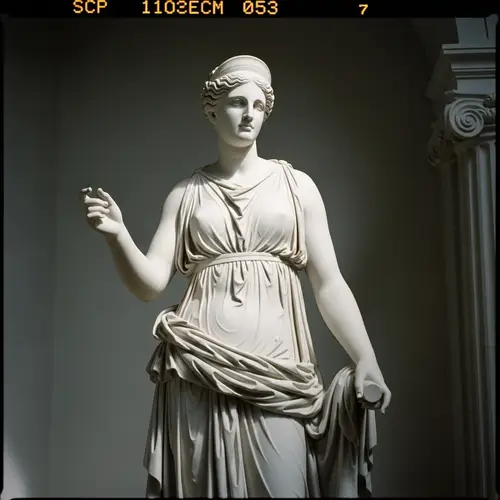 Immaculate White Marble Statue of Grecian Goddess