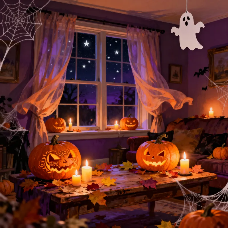 Whimsical Halloween Living Room Decor Ideas