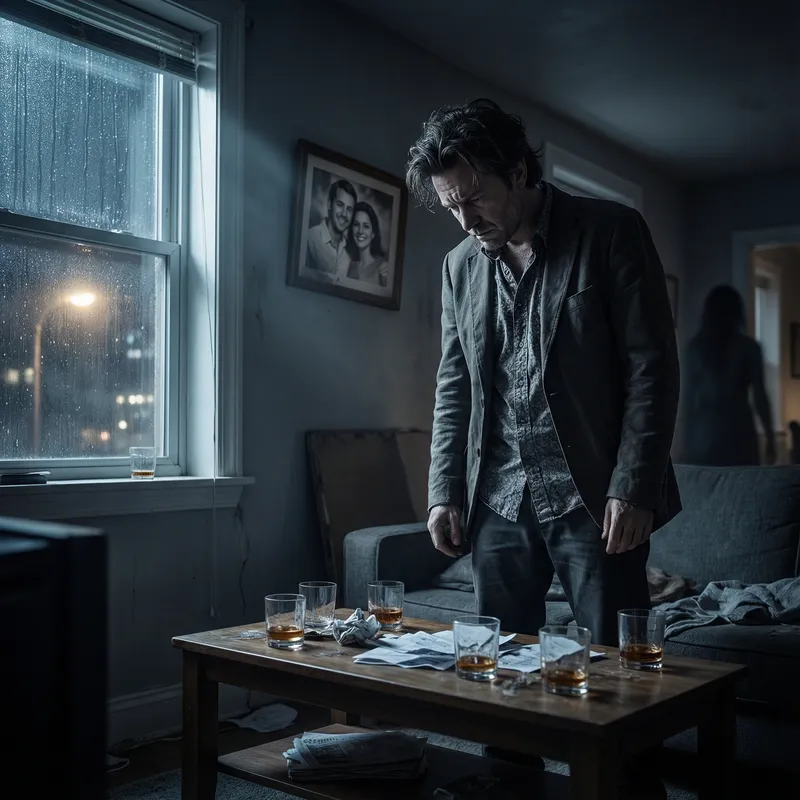 Dramatic Scene: Cheating Husband in Urban Apartment