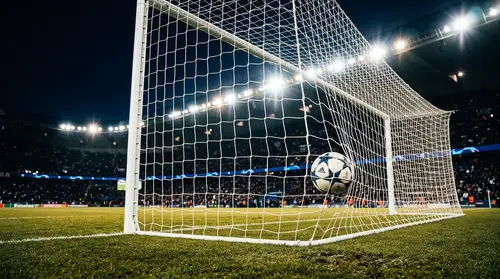 Epic Football Goal Shot with Stunning Lighting