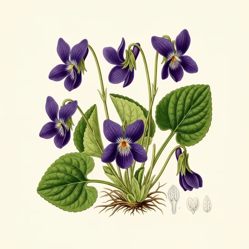 Wild Violets: Anatomy Study in Botanical Illustration Wild Violets: Anatomy Study in Botanical Illustration
