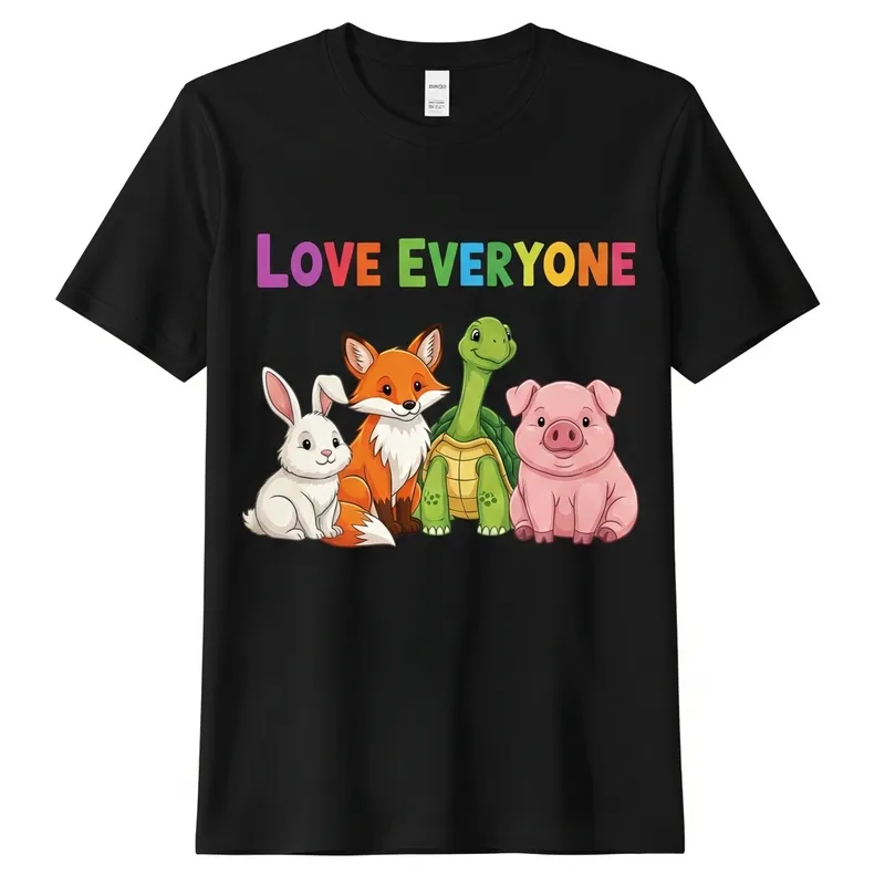 Diverse Animal Group T-Shirt: Love Everyone