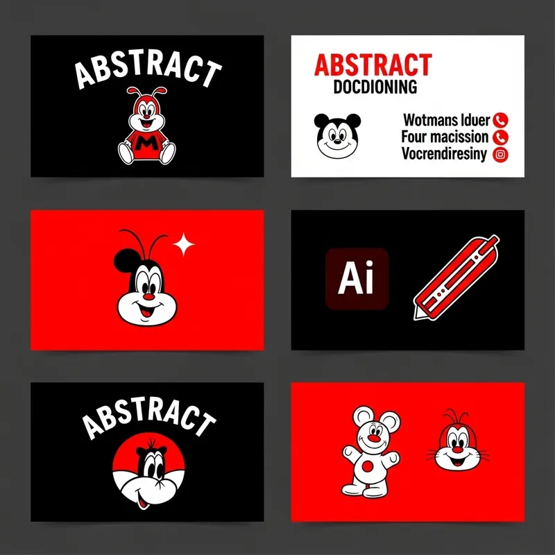 Black and Red Business Card Design | Adobe Illustrator