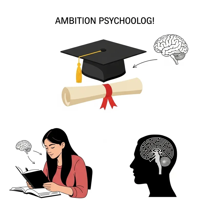 Ambitious Pursuit of Psychology: Graduation Cap & Aspiration