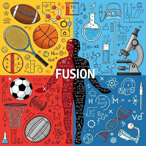 Sports and Science Fusion | Vector Illustration