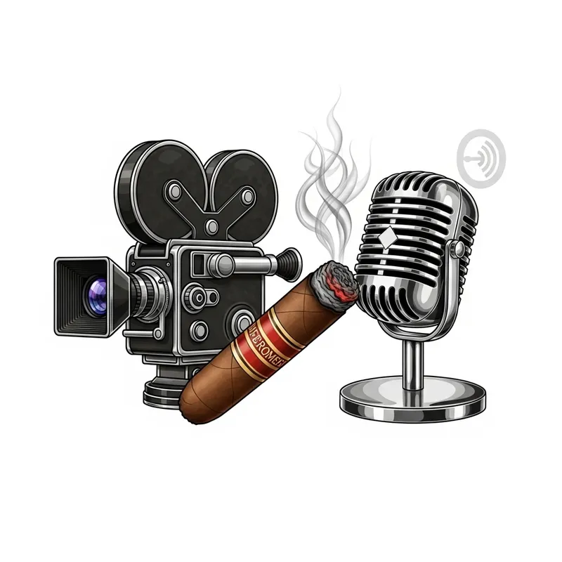 Realistic Design: Cinema Camera, Cigar & Podcast Microphone Fusion Realistic Design: Cinema Camera, Cigar & Podcast Microphone Fusion