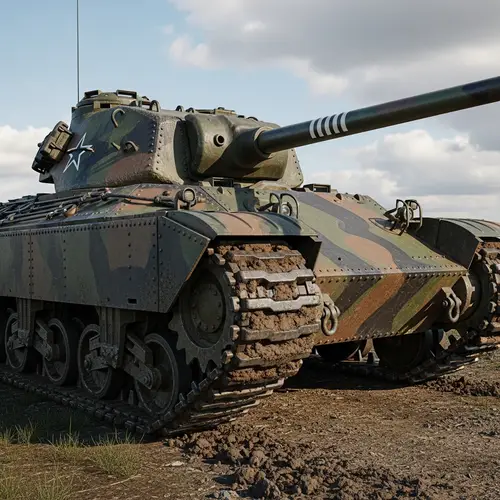 Detailed Classic Military Tank Image