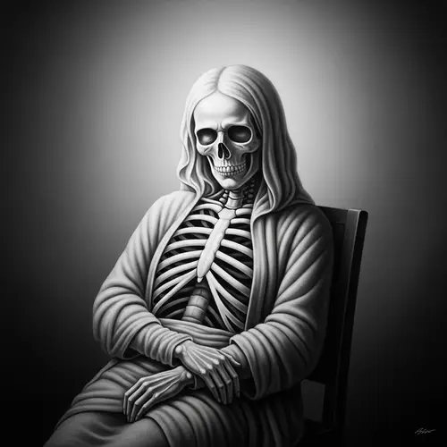 Poetic and Ethereal Representation of Death - Surrealistic Oil Painting