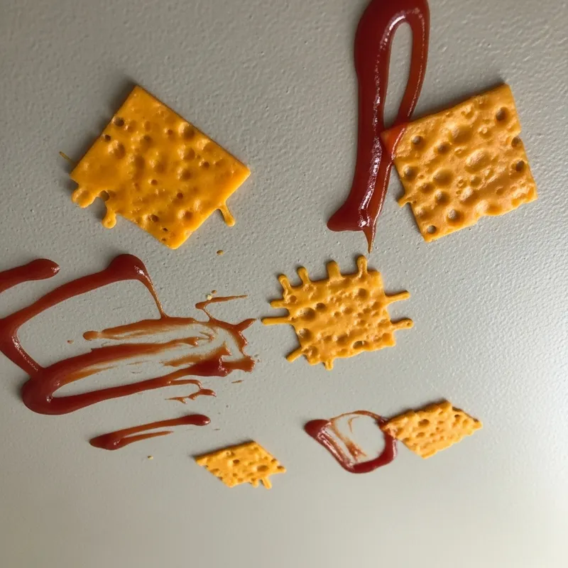 Ceiling Cheese and Ketchup: Rich Golden vs Vibrant Red