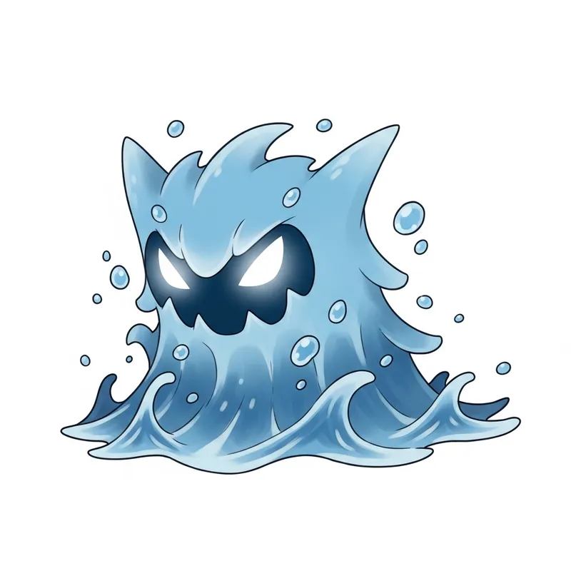 Water Ghost Pokemon - Spectral Aquatic Entity